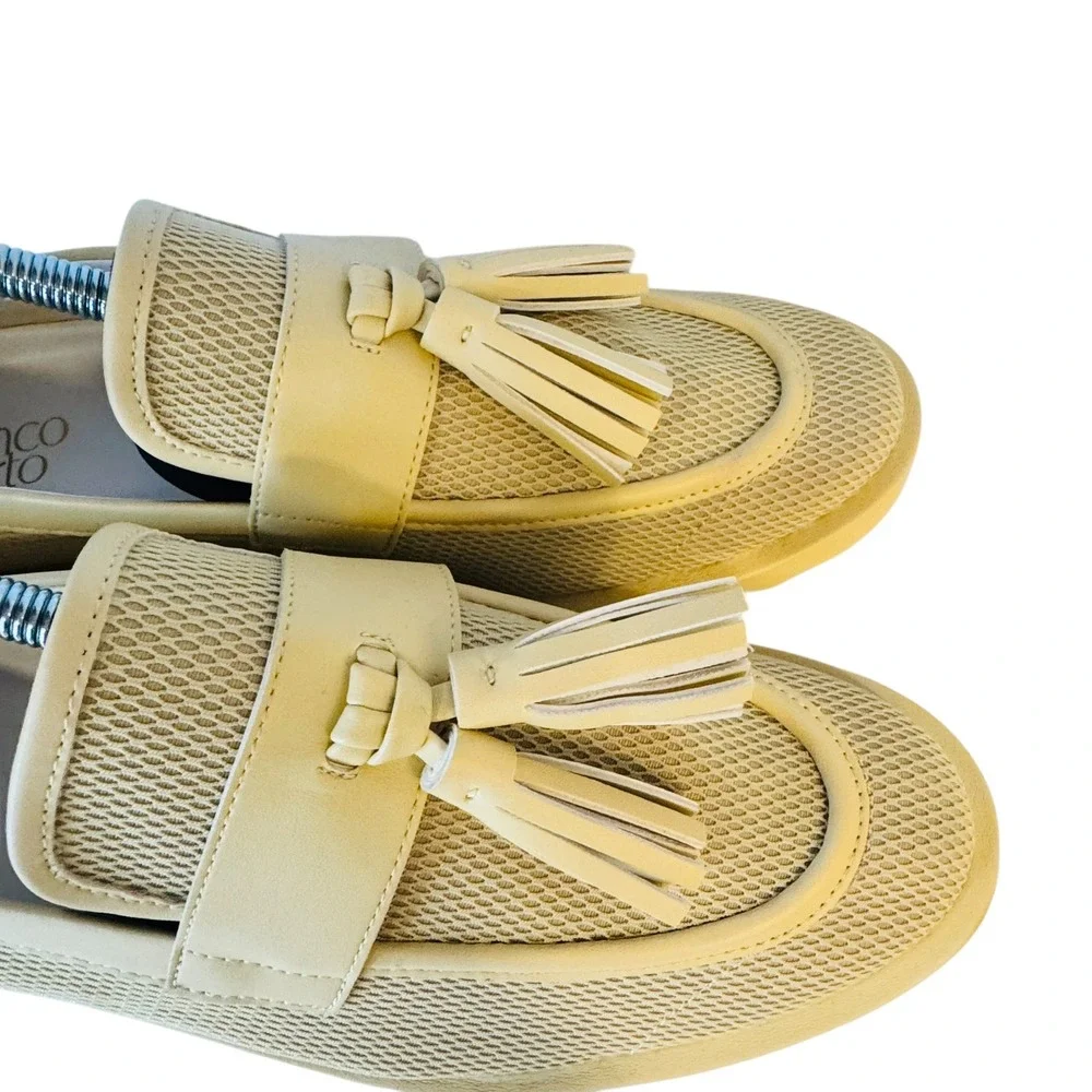 Franco Sarto Carolynn Mesh Tassel Lug Loafer Flats Women's Shoes‎ Excellent 9.5